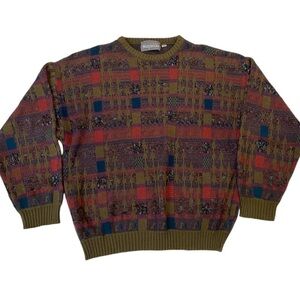 Masaccio Knit Italian Vintage Sweater Grunge Grandpa Size Large